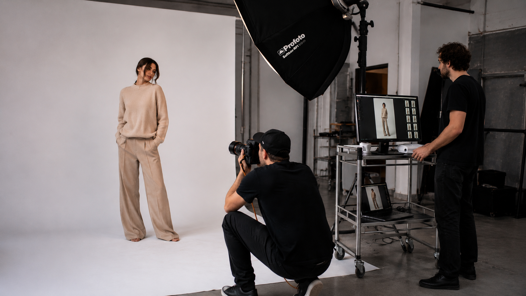 Traditional photoshoot behind the scenes
